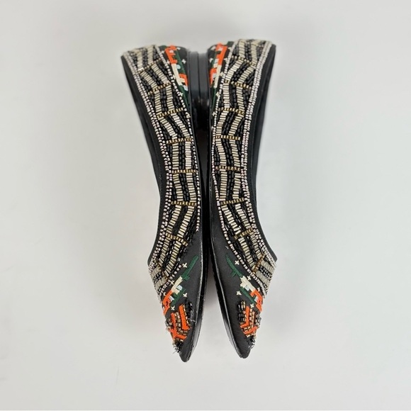 Alice and Olivia Bead Embellished Black Flats - Picture 5 of 7